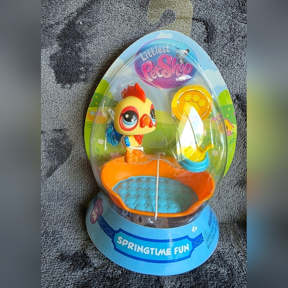 New Littlest Pet Shop Springtime Fun Rooster Easter edition Figure Set kid's toy - Picture 3 of 5
